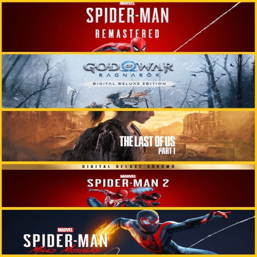  Spider + Ragnarök + Tlou1 + Spiderman 2 + Miles